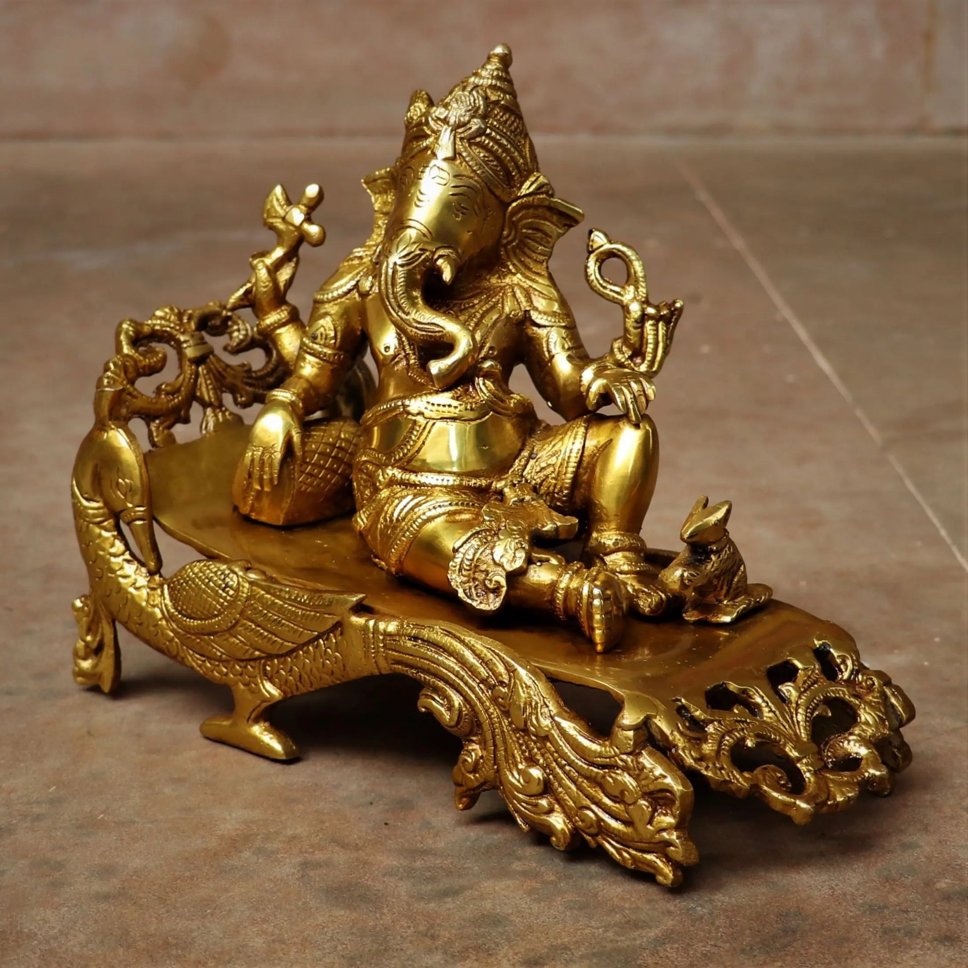 Brass Recline Ganesh Statue craftsview