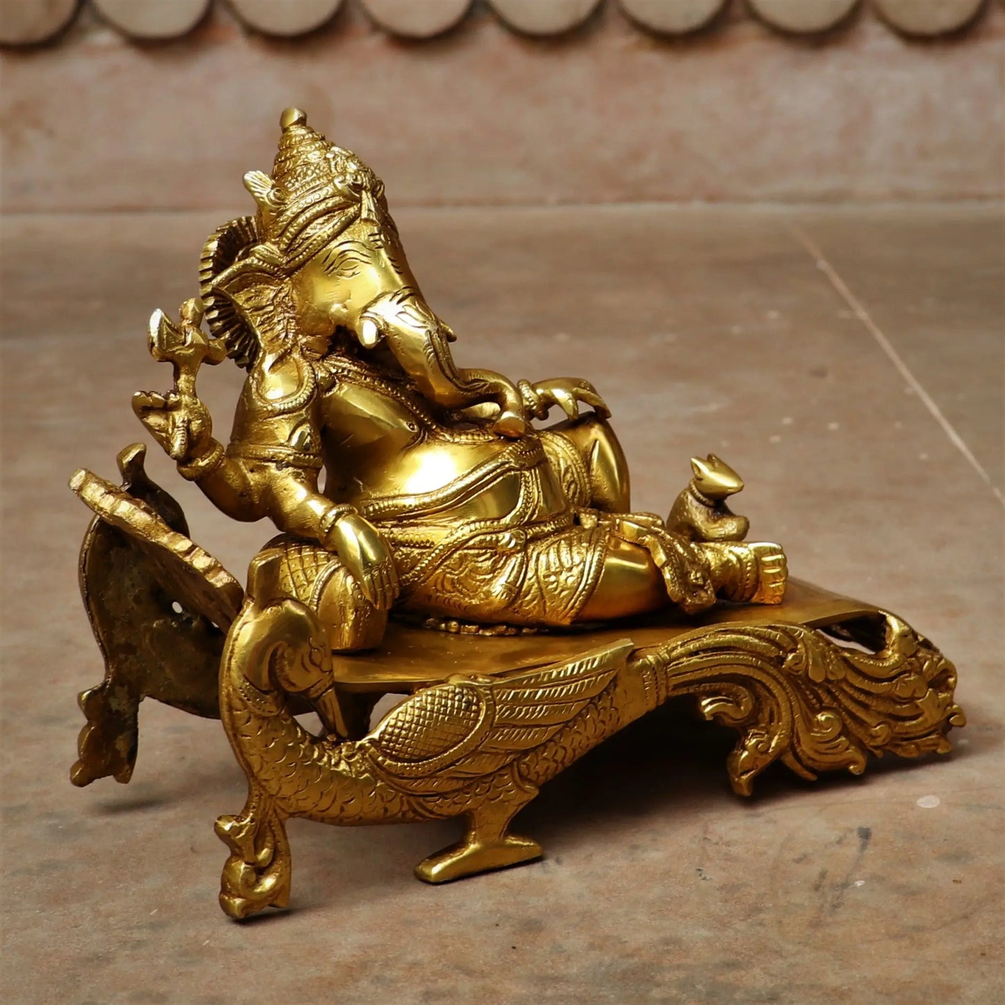 Brass Recline Ganesh Statue craftsview