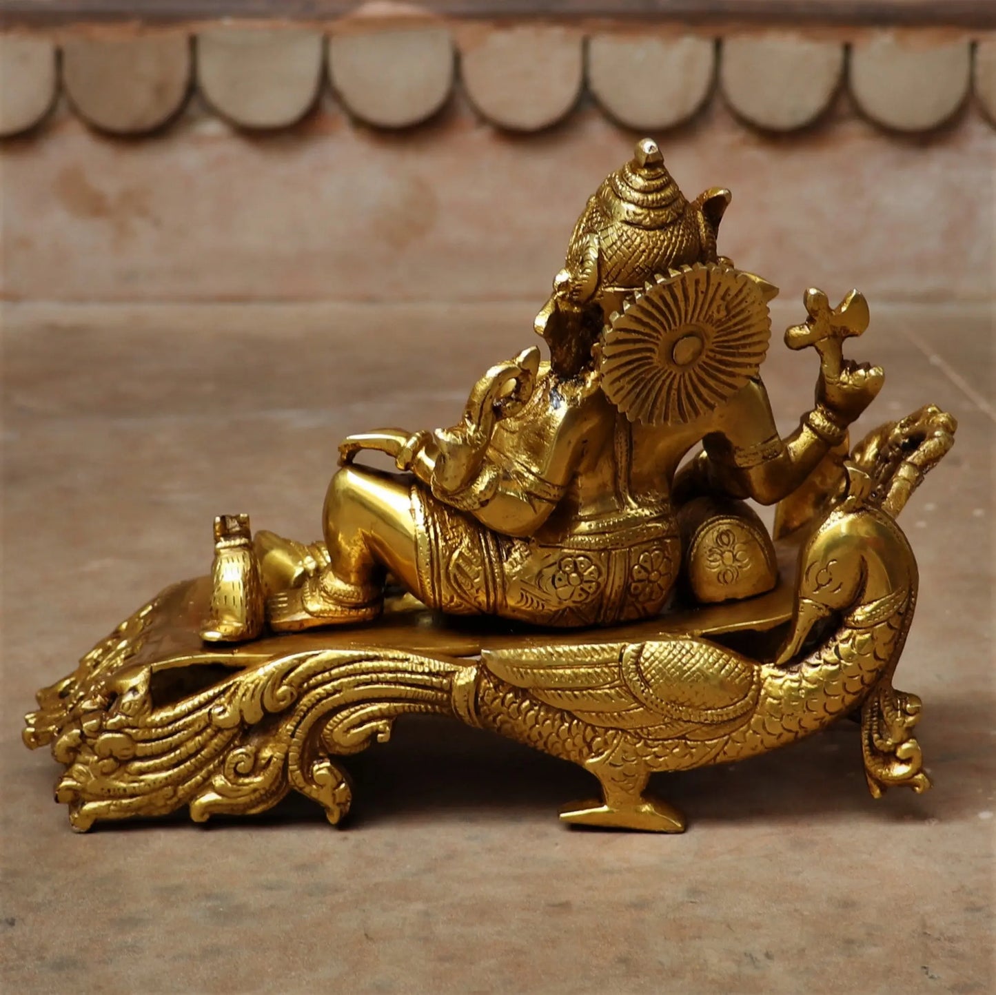 Brass Recline Ganesh Statue craftsview