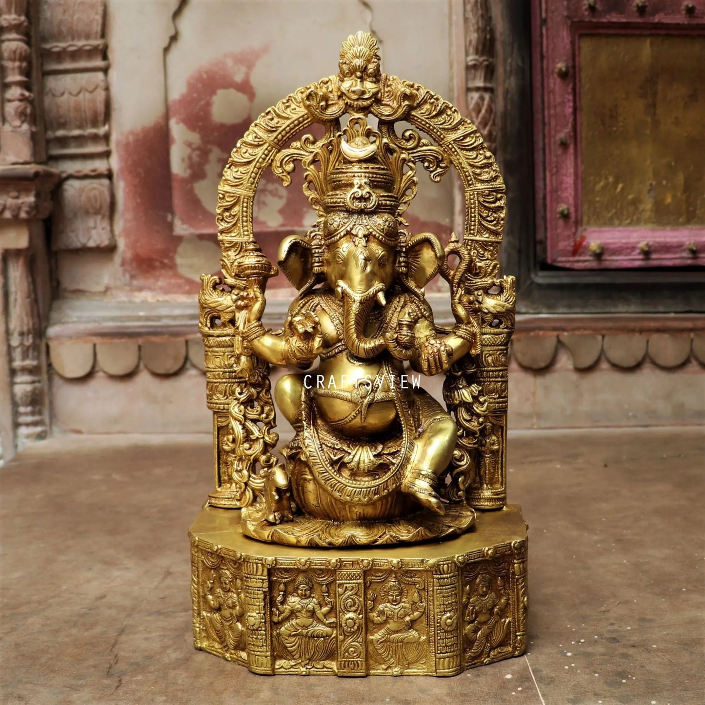 Brass Ganesh Statue 20" craftsview