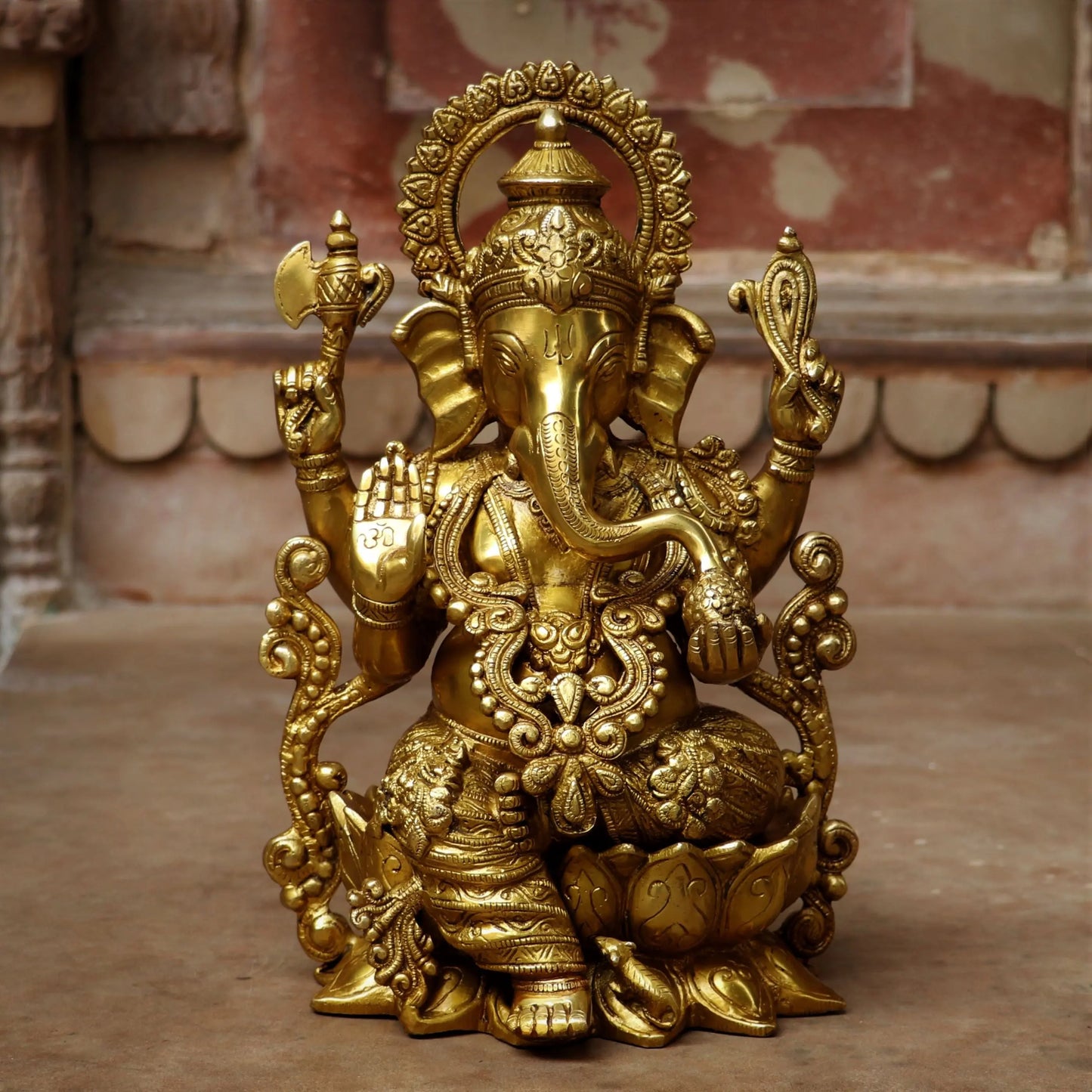 Lord Ganesha Statue Sited On Lotus Base Craftsview