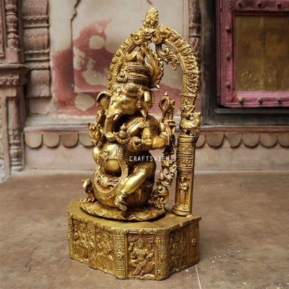 Brass Ganesh Statue 20" craftsview