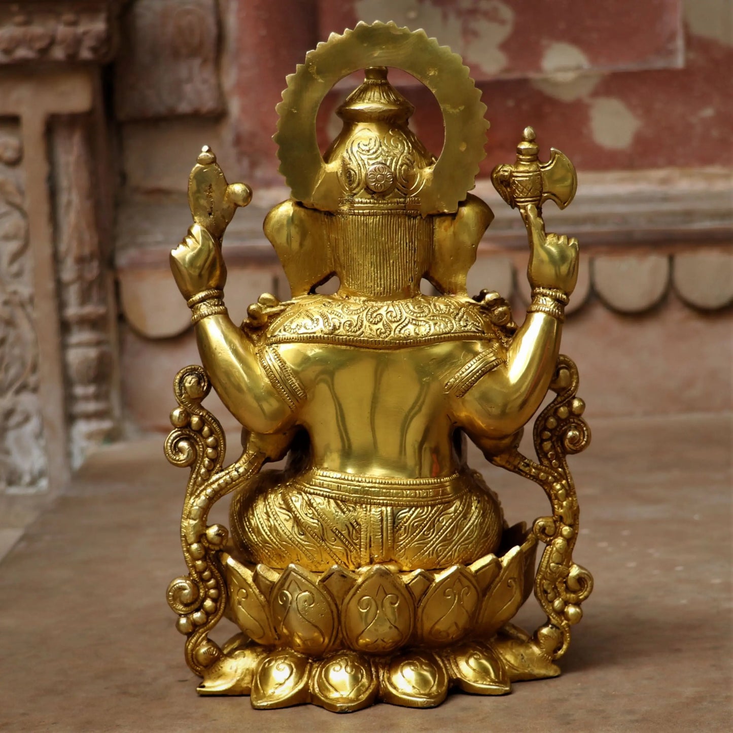 Lord Ganesha Statue Sited On Lotus Base Craftsview