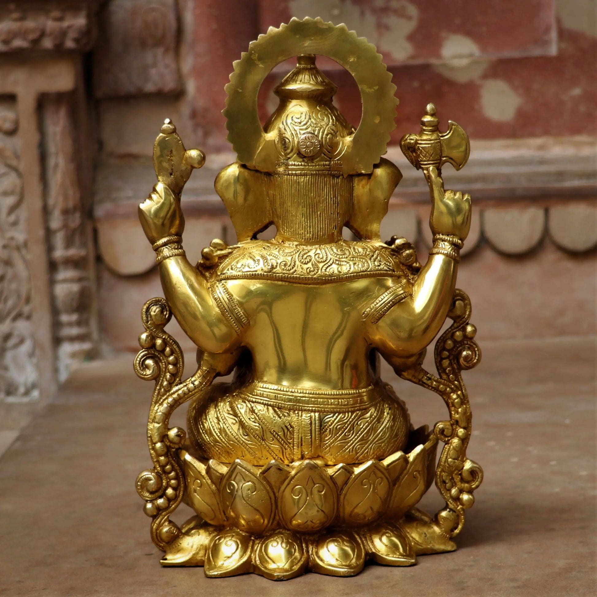 Lord Ganesha Statue Sited On Lotus Base Craftsview