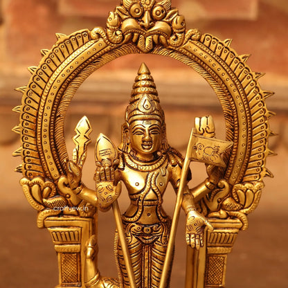 Brass Superfine (Karthikey) Murgan Statue With Prabhavali craftsview