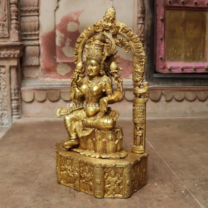 Brass Lakshmi Statue 19.7" craftsview