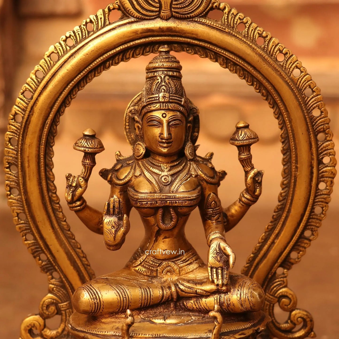 Brass Lakshmi Statue 13" craftsview