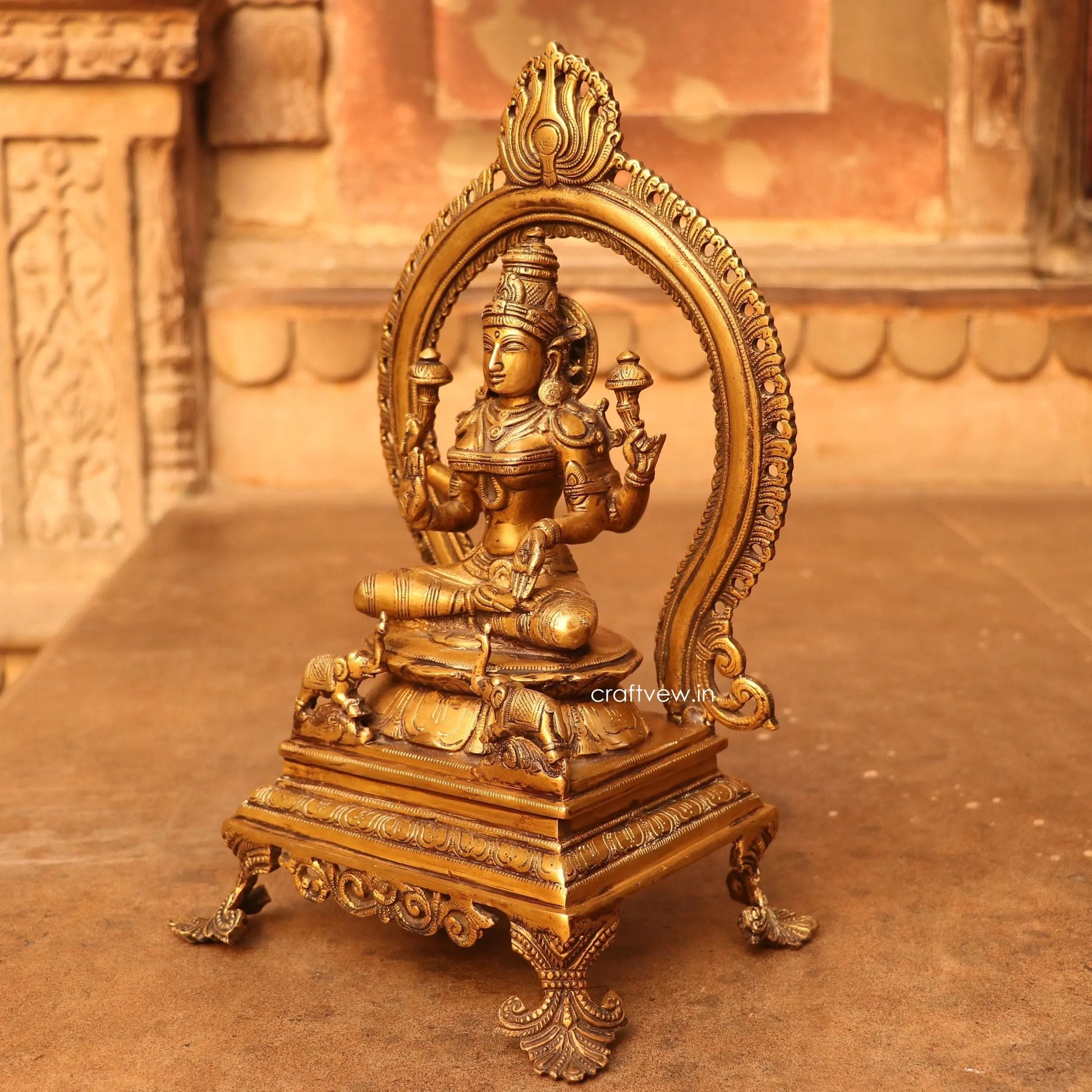 Brass Lakshmi Statue 13" craftsview