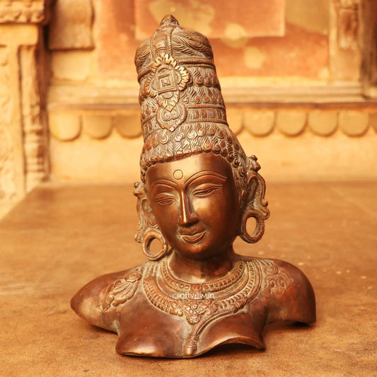 Brass Décor Parvati Bust Figurine 12" Craftsview