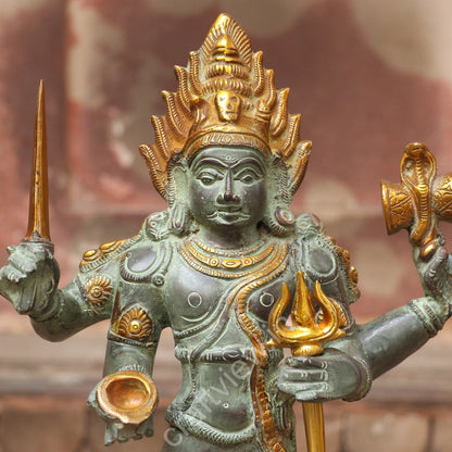 Brass Sculpture of Kaal Bhairava