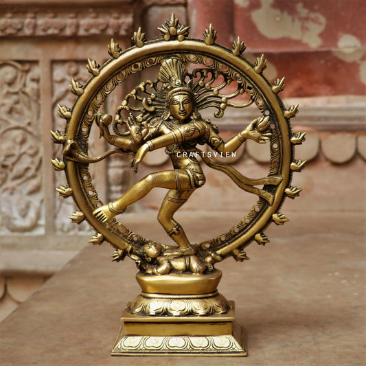 Brass Lord Natraj Statue 13" Craftsview