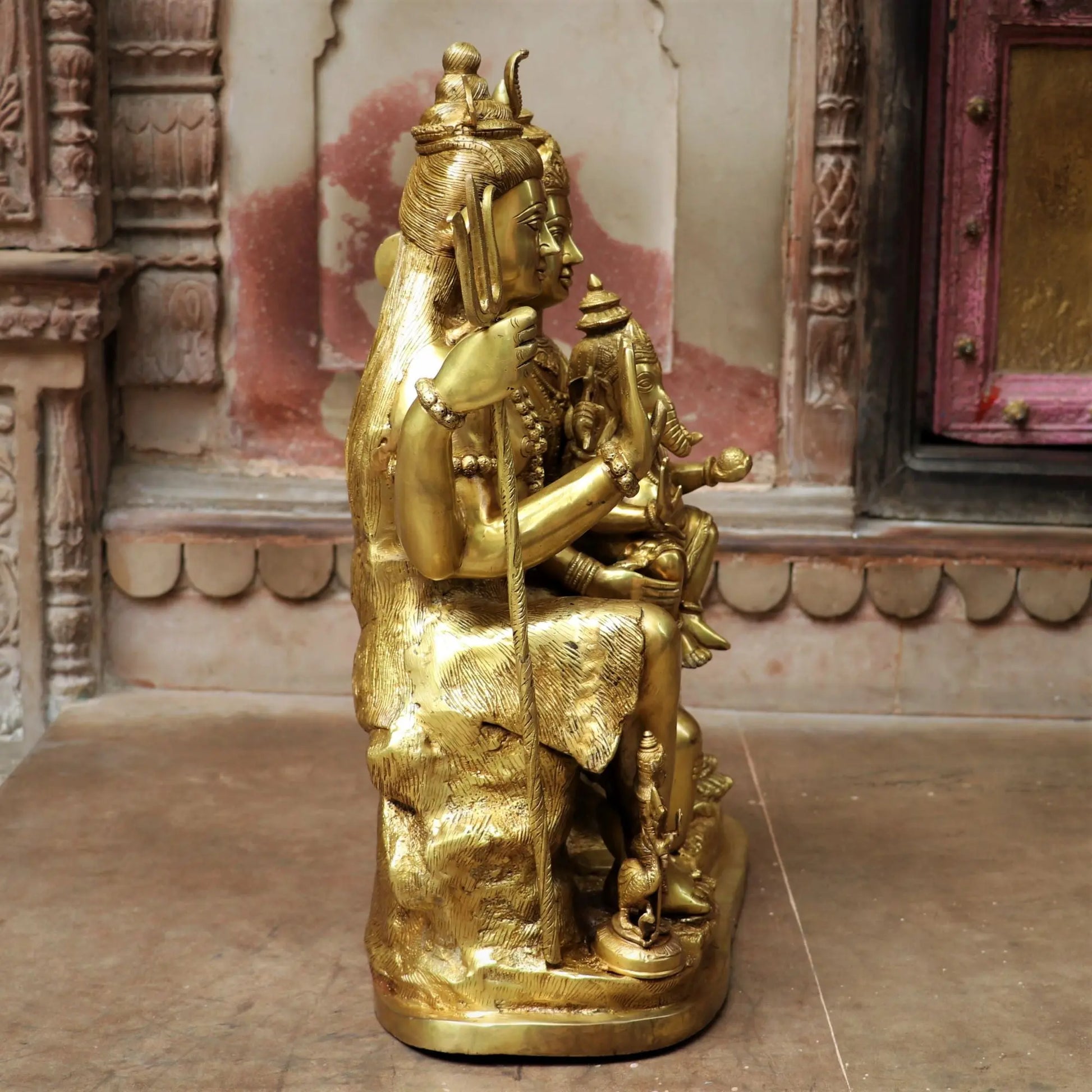 Brass Large Shiva Family 25" craftsview