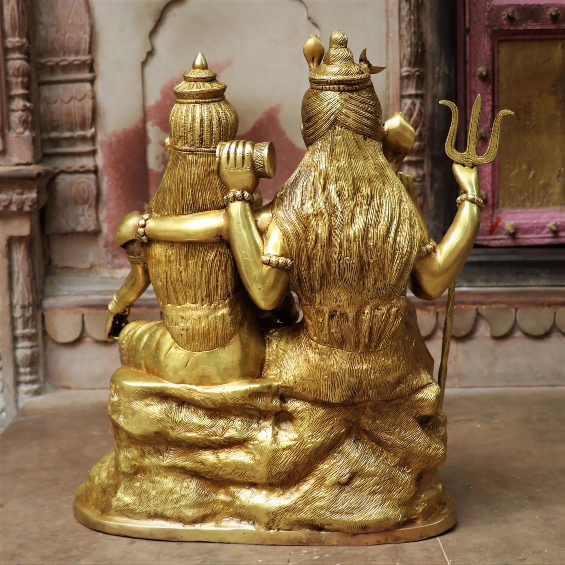 Brass Large Shiva Family 25" craftsview