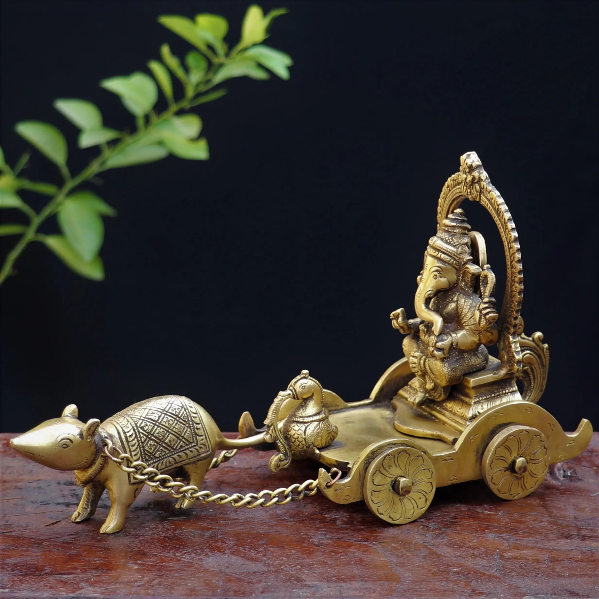 Brass Ganesh Statue With Musk. craftsview