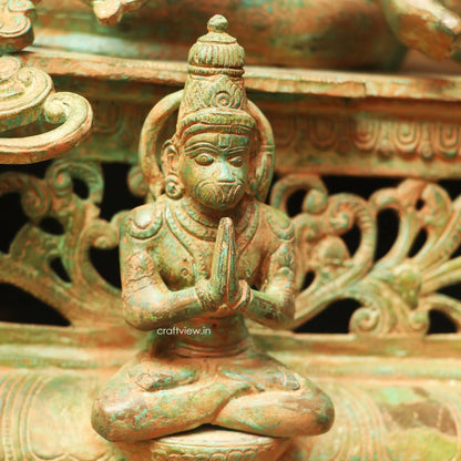 Brass Vintage Lord Vishnu Sculpture with Shesh Naag 28" craftsview