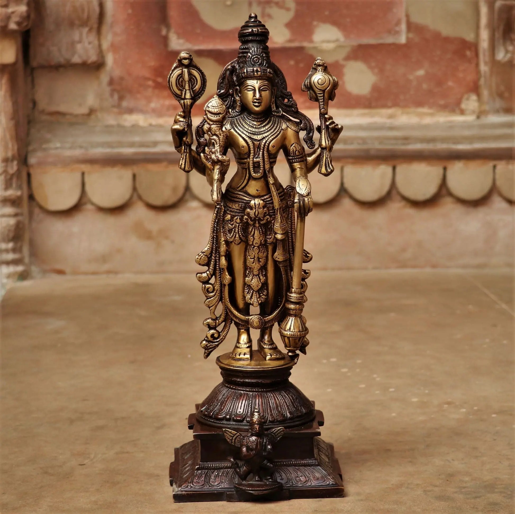 Brass Vishnu Lakshmi Idol craftsview