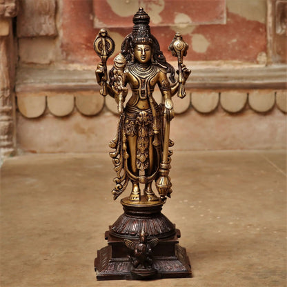 Brass Vishnu Lakshmi Idol craftsview