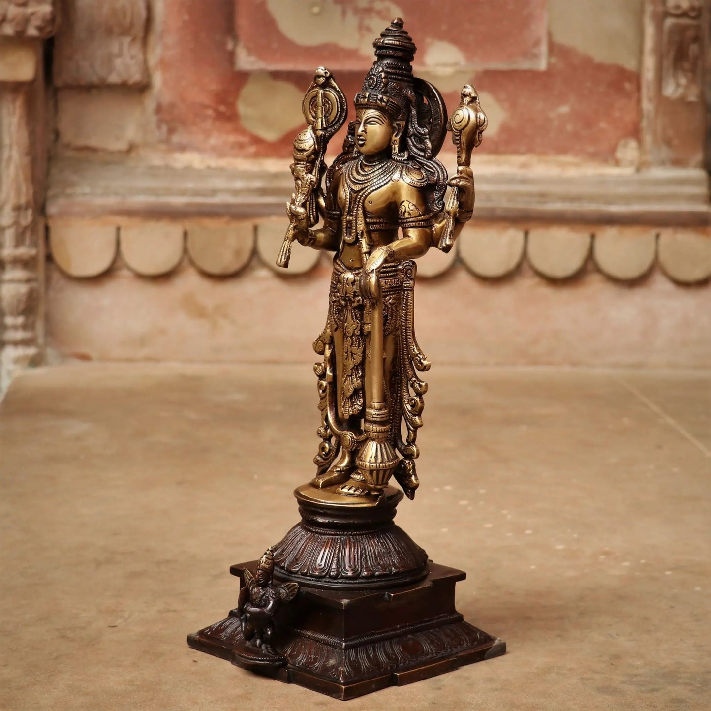 Brass Vishnu Lakshmi Idol craftsview