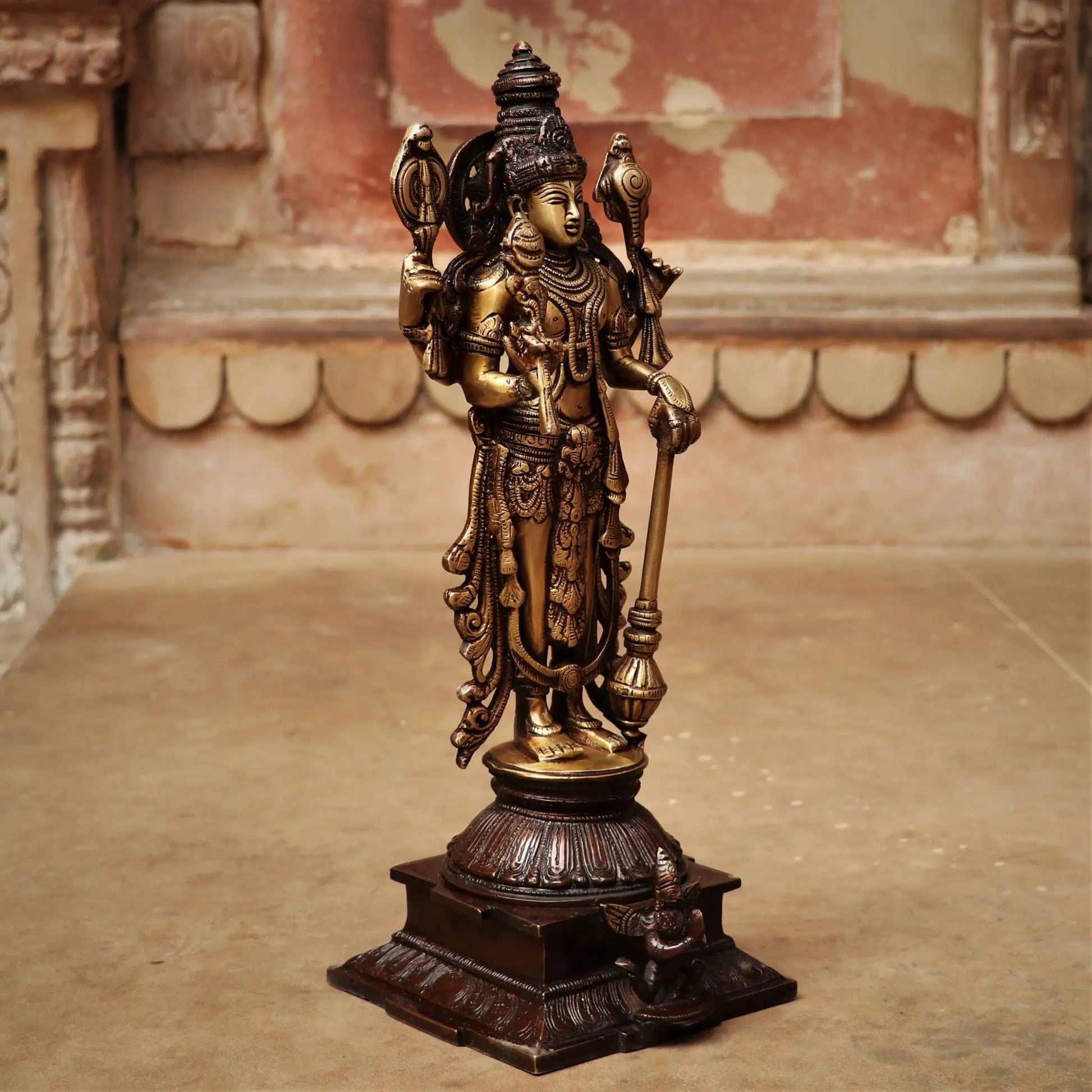 Brass Vishnu Lakshmi Idol craftsview