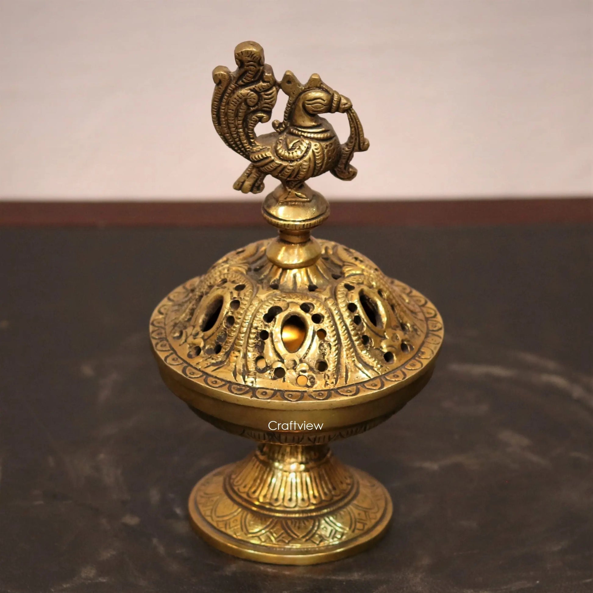 Brass Dhoop Daani Figurine craftsview