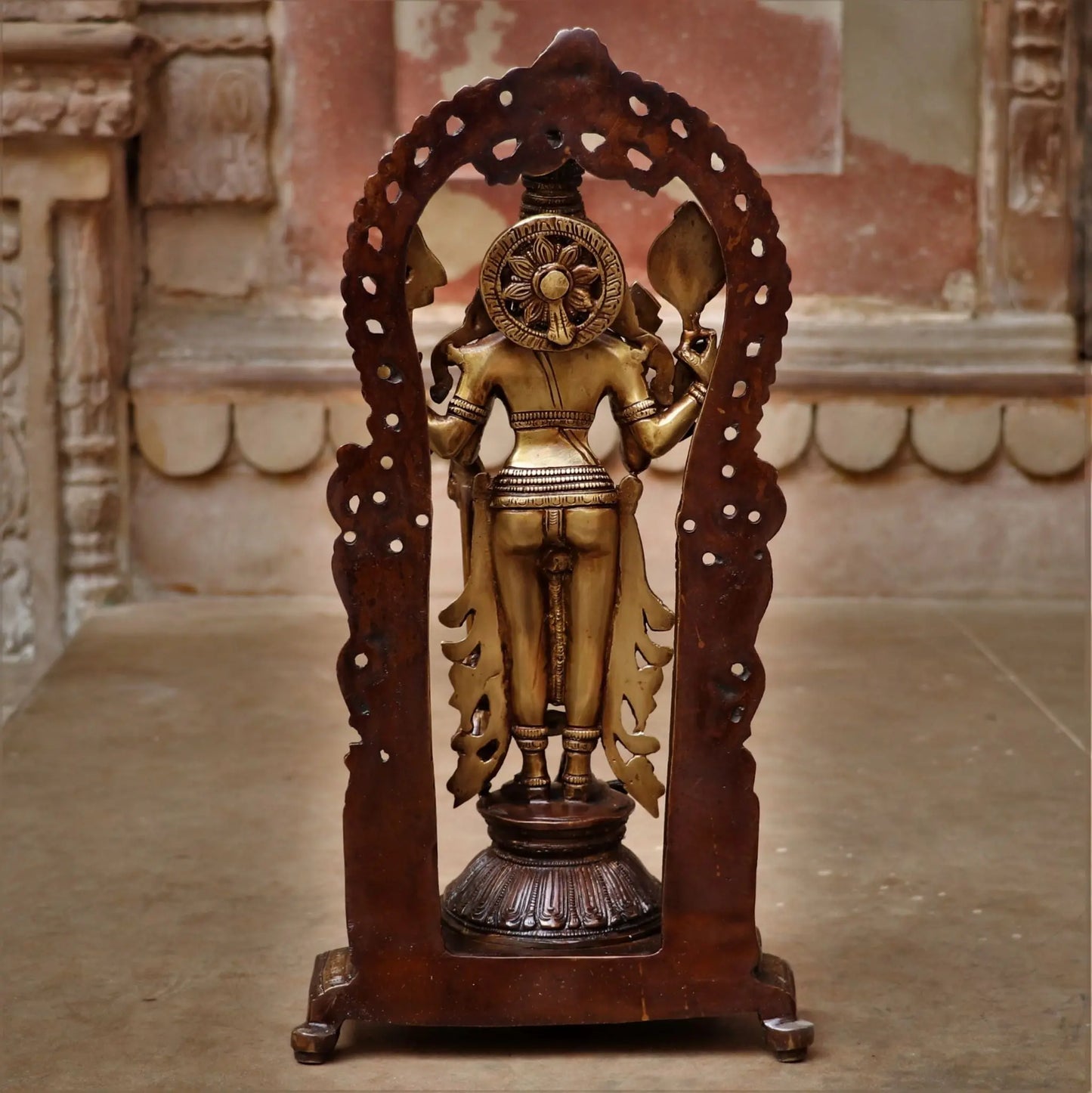 Brass Vishnu Idol with Frame 16" craftsview