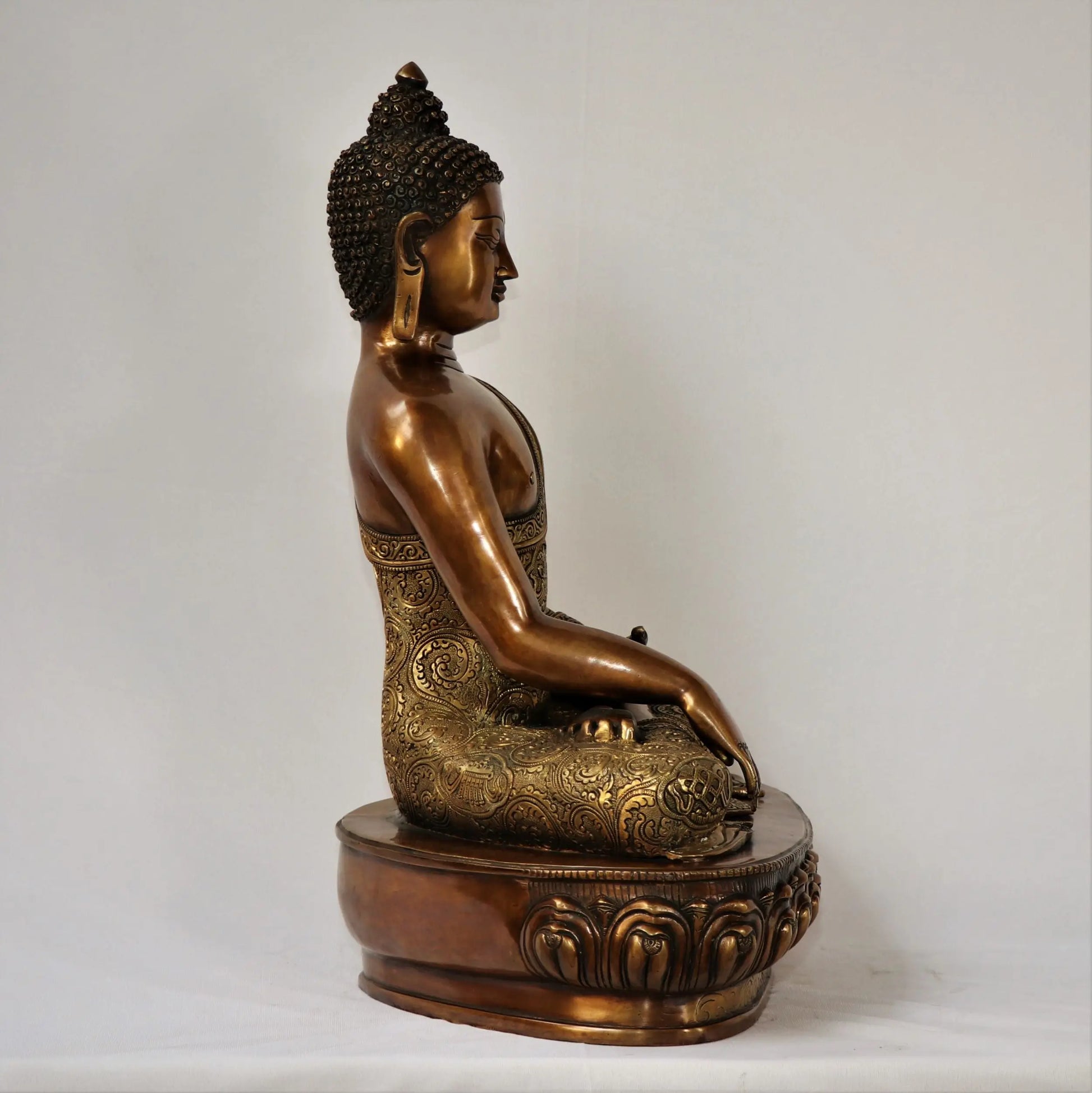 Superfine Brass Meditation Buddha Sculpture 22" craftsview