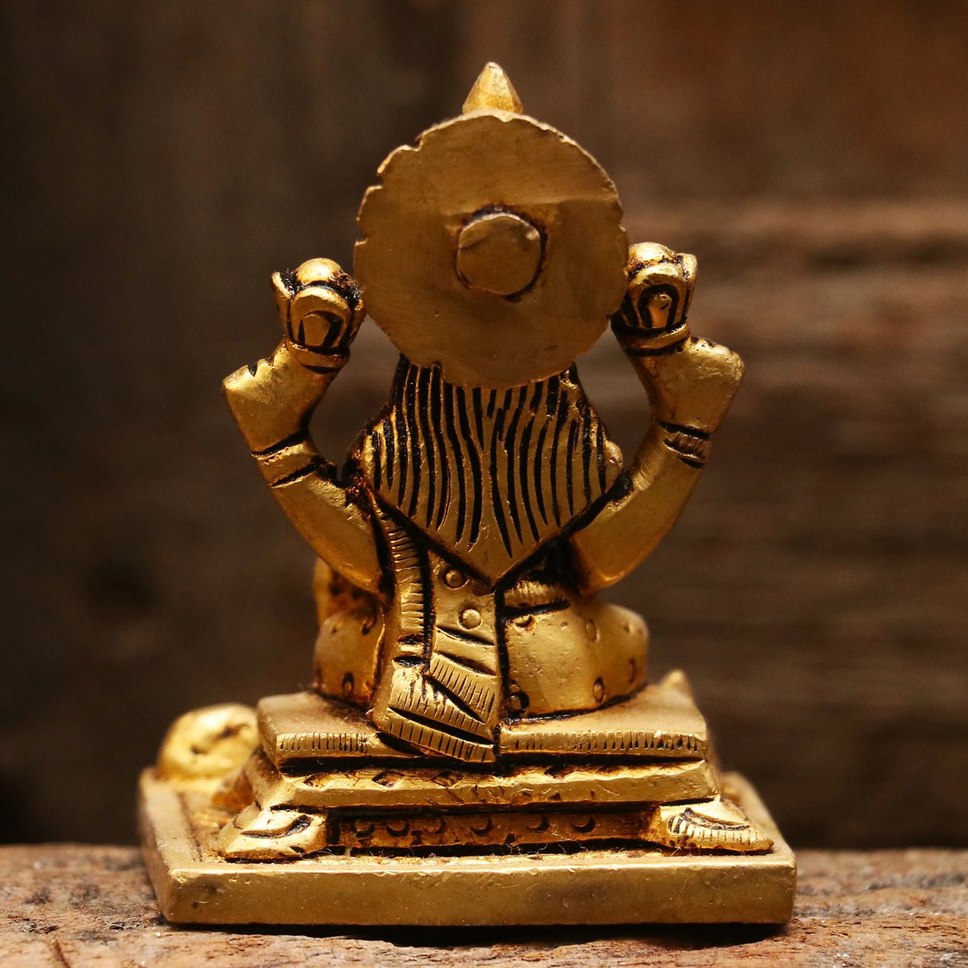 3" Brass Ganesh Lakshmi Statue Fine Quality Craftsview