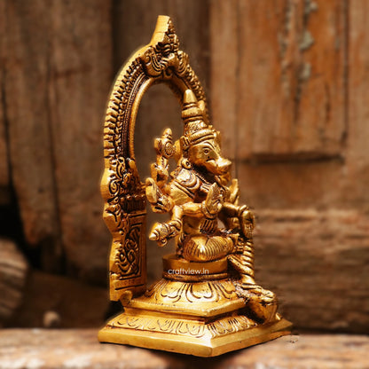 6" Superfine Statue of Goddess Varahi - Bestower of Siddhi In Brass Craftsview