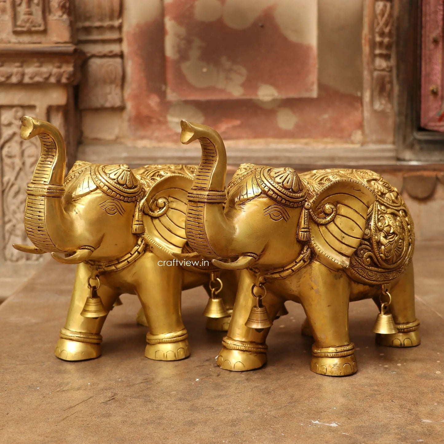 Brass Maharaja Elephant Showpiece for Décor 11" Craftsview