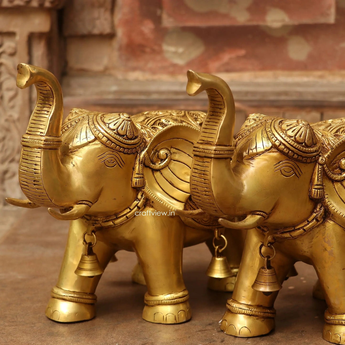 Brass Maharaja Elephant Showpiece for Décor 11" Craftsview