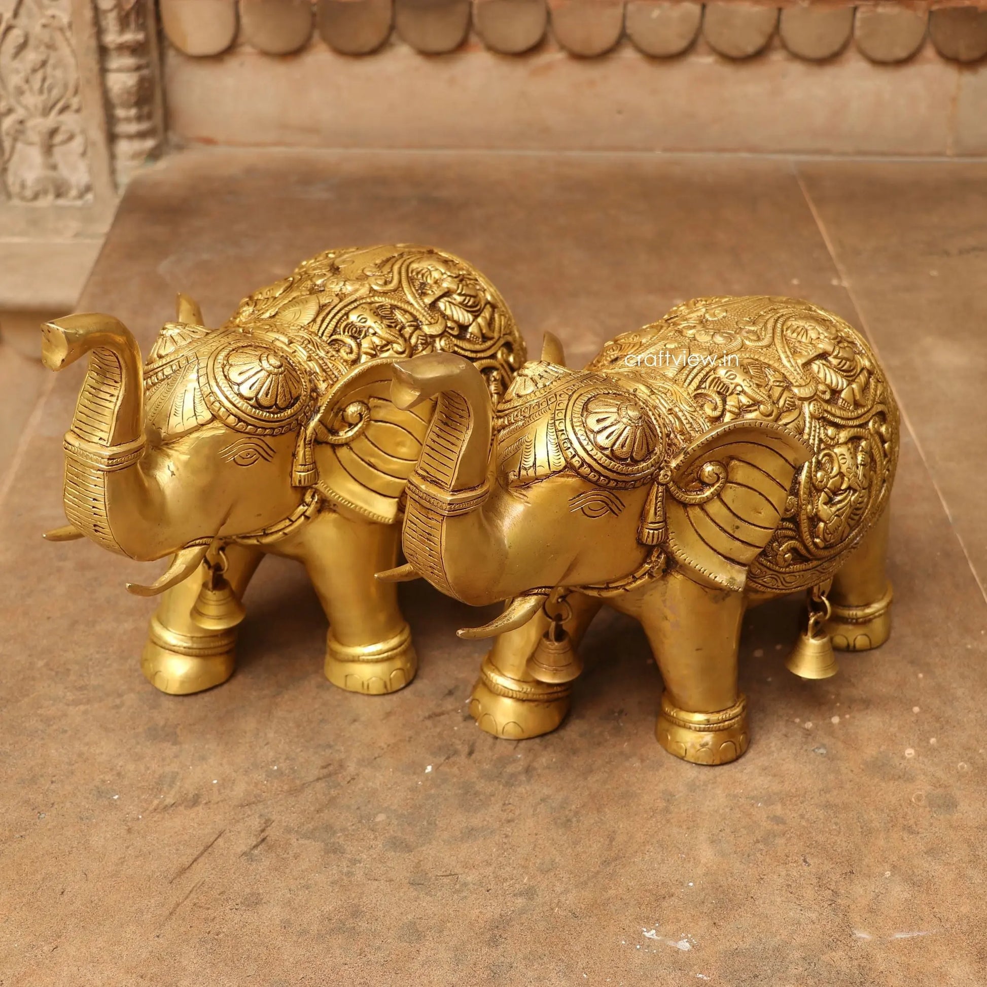 Brass Maharaja Elephant Showpiece for Décor 11" Craftsview