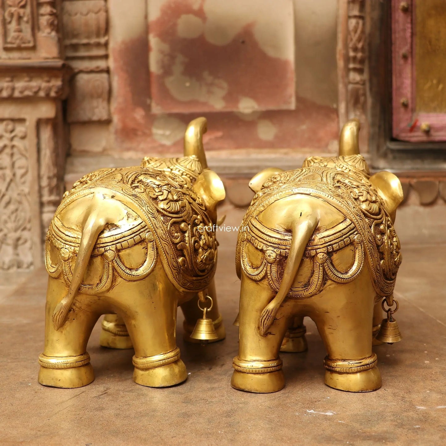 Brass Maharaja Elephant Showpiece for Décor 11" Craftsview