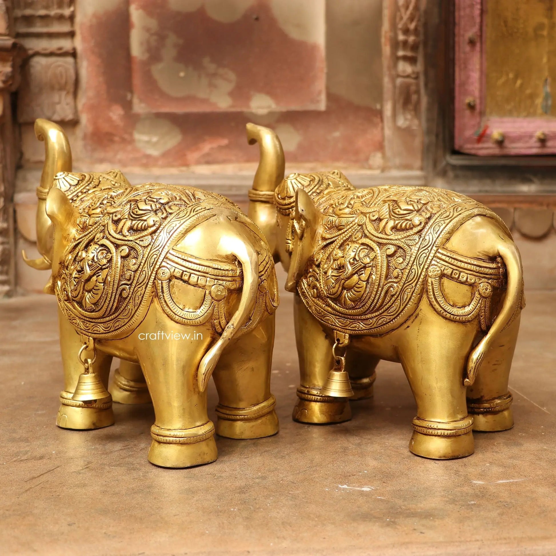 Brass Maharaja Elephant Showpiece for Décor 11" Craftsview