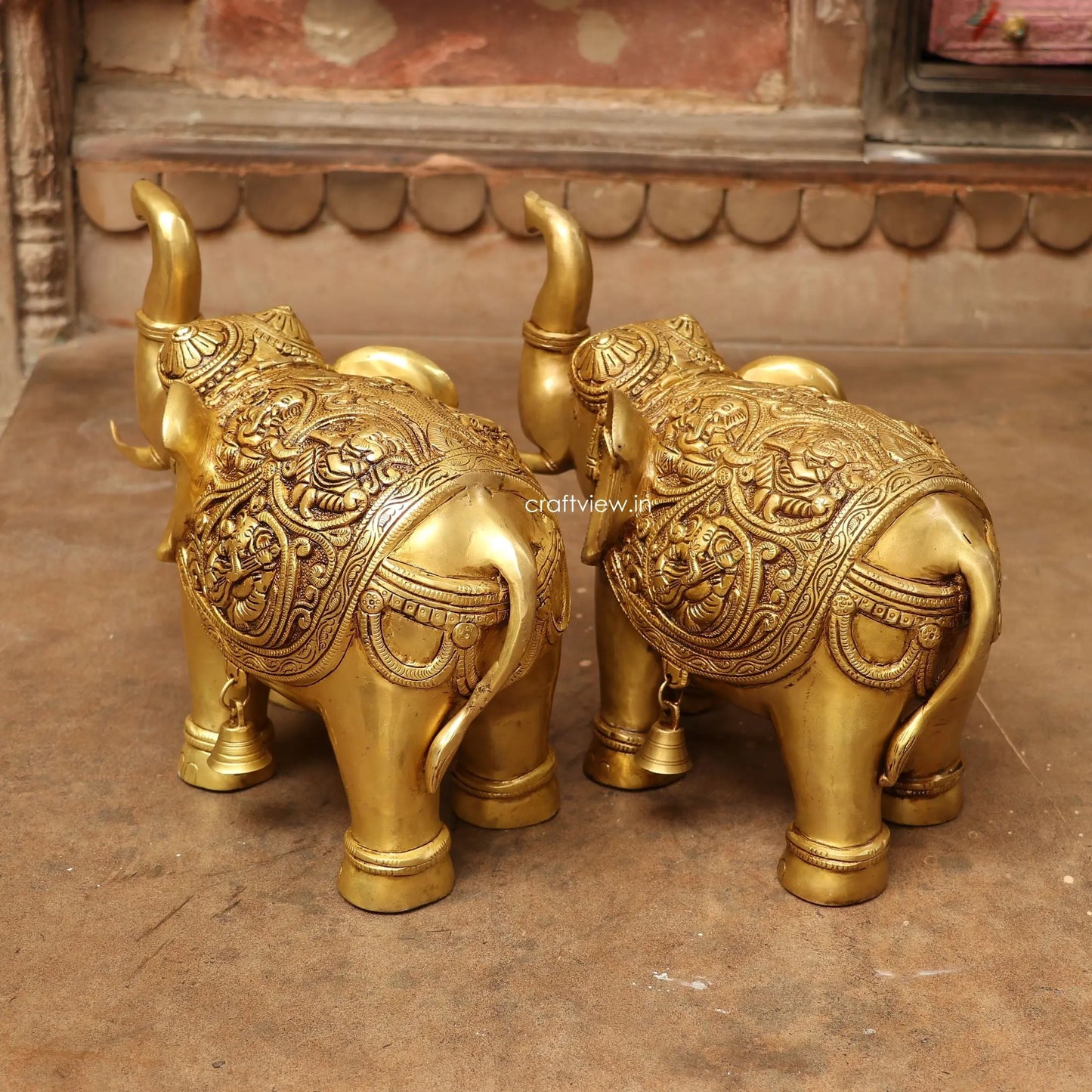 Brass Maharaja Elephant Showpiece for Décor 11" Craftsview