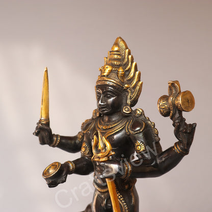Brass Kaal Bhairava Sculpture