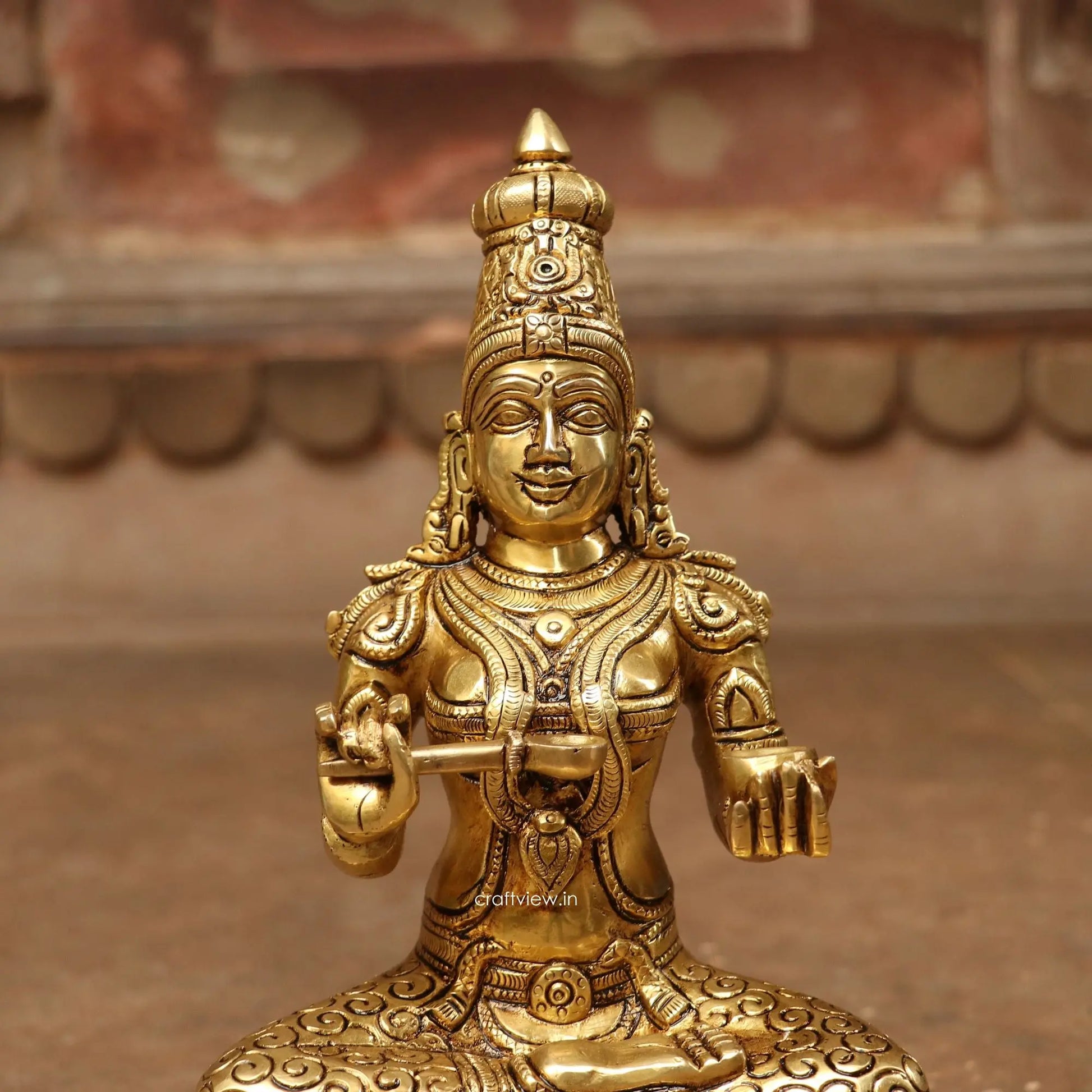 Goddess Annapurna - Goddess of Food and Nourishment Brass Statue Craftsview