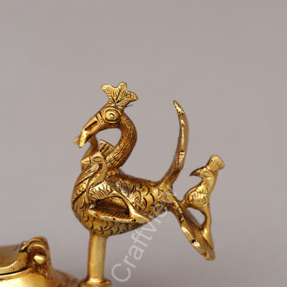 Vintage Brass Kum Kum Holder – A Timeless Symbol of Tradition
