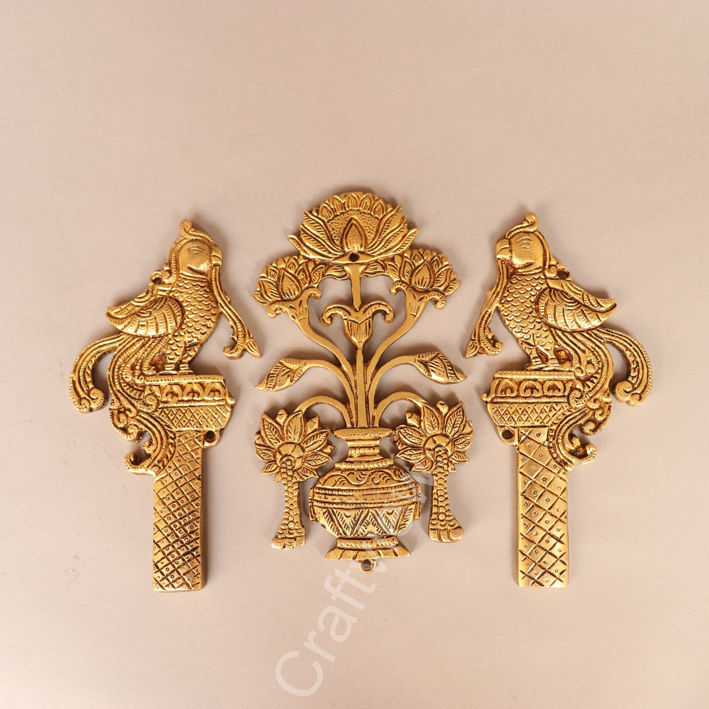 Traditional Brass Decorative Wall / Door Hanging Set