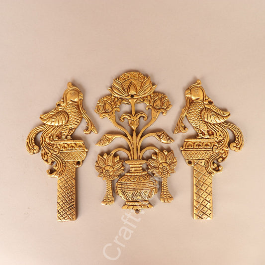 Traditional Brass Decorative Wall / Door Hanging Set
