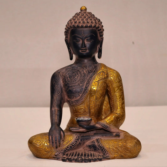 Brass Meditative Buddha Statue craftsview