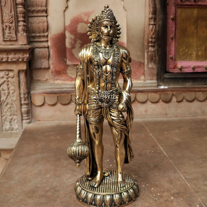 Brass Lord Hanuman Standing Idol craftsview