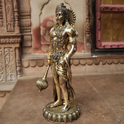 Brass Lord Hanuman Standing Idol craftsview