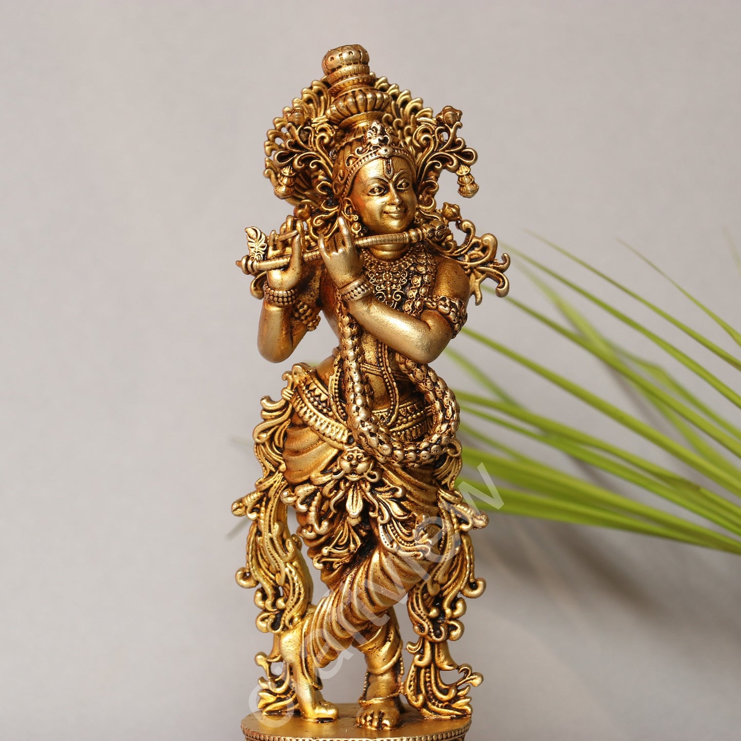 Artistic Brass Krishna Idol 8"