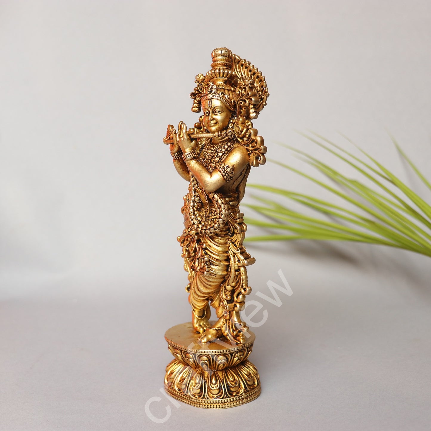 Artistic Brass Krishna Idol 8"