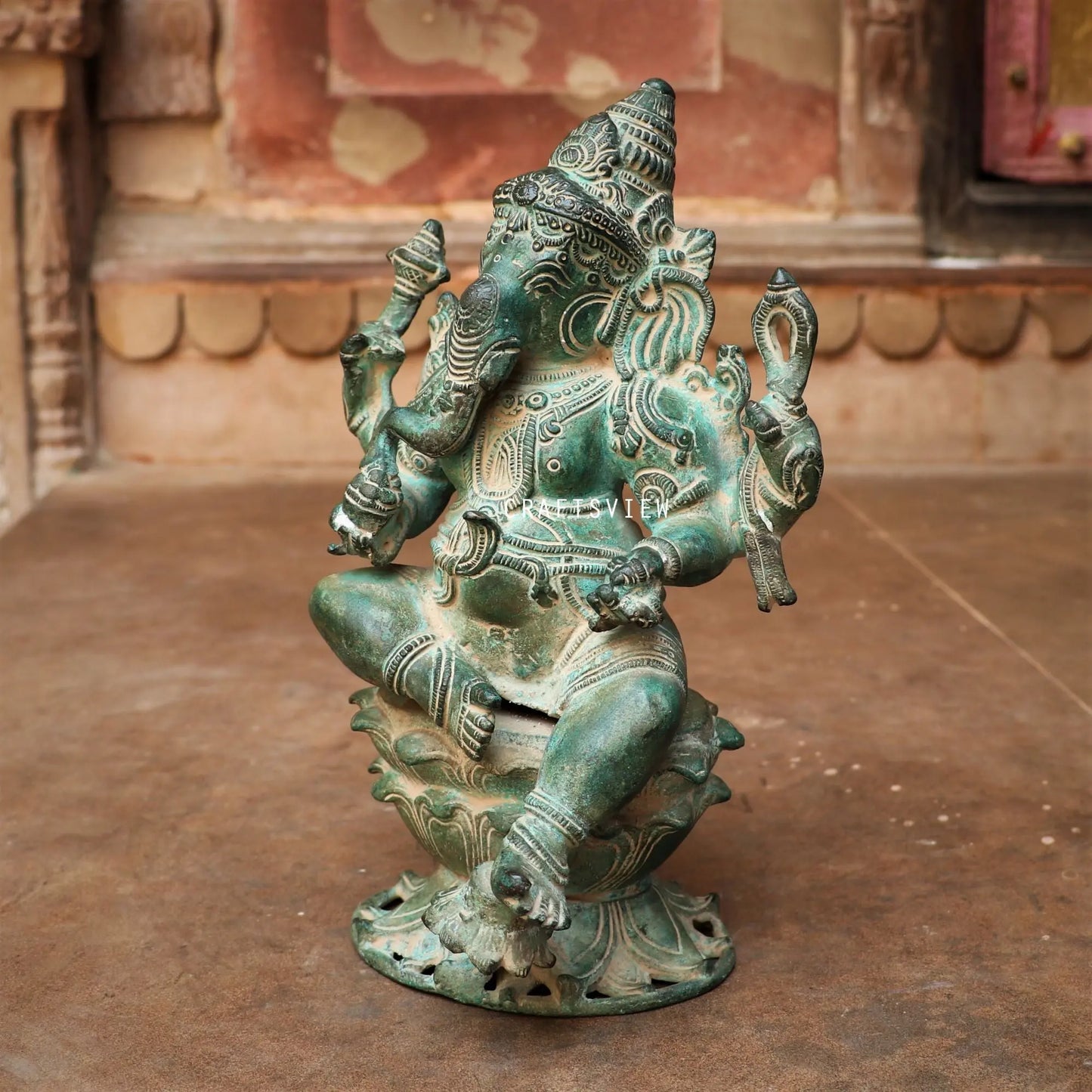 Brass Ganesh Statue 12" craftsview