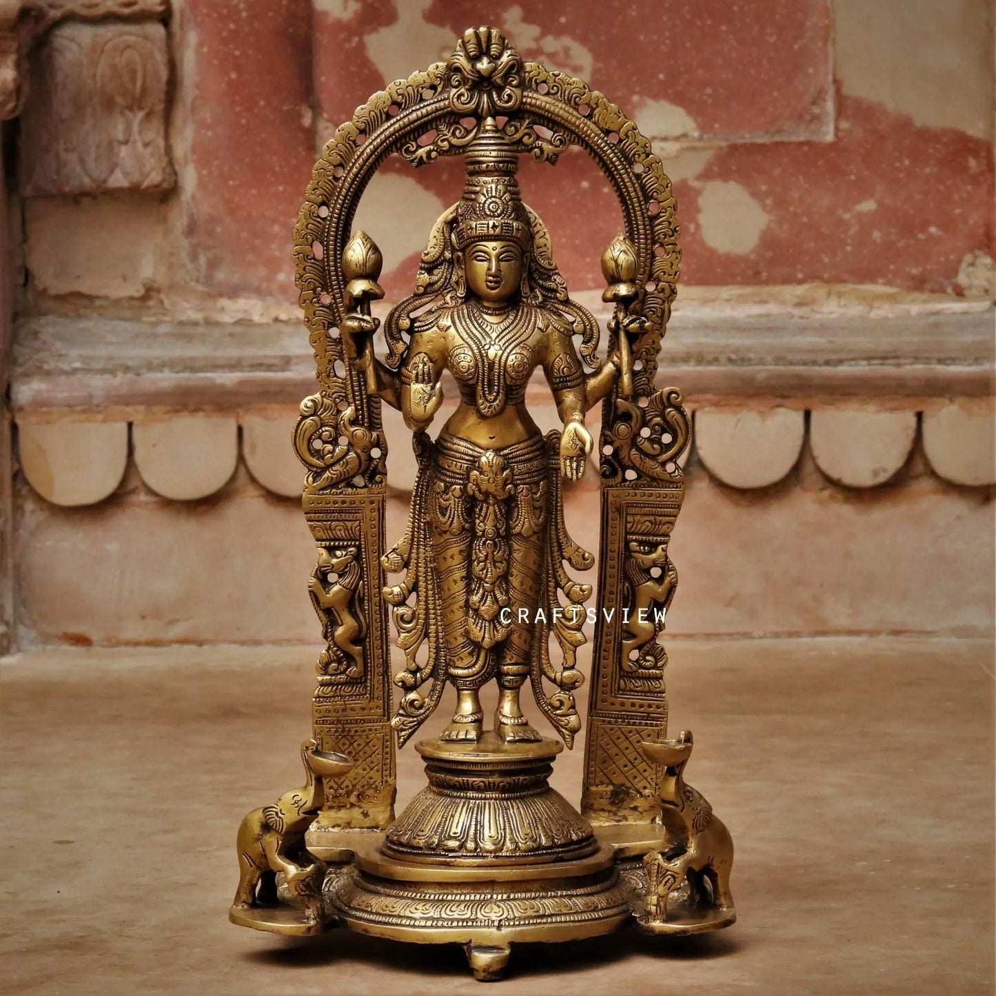 Exotic Vishnu Lakshmi on Prabhavali. 16" craftsview