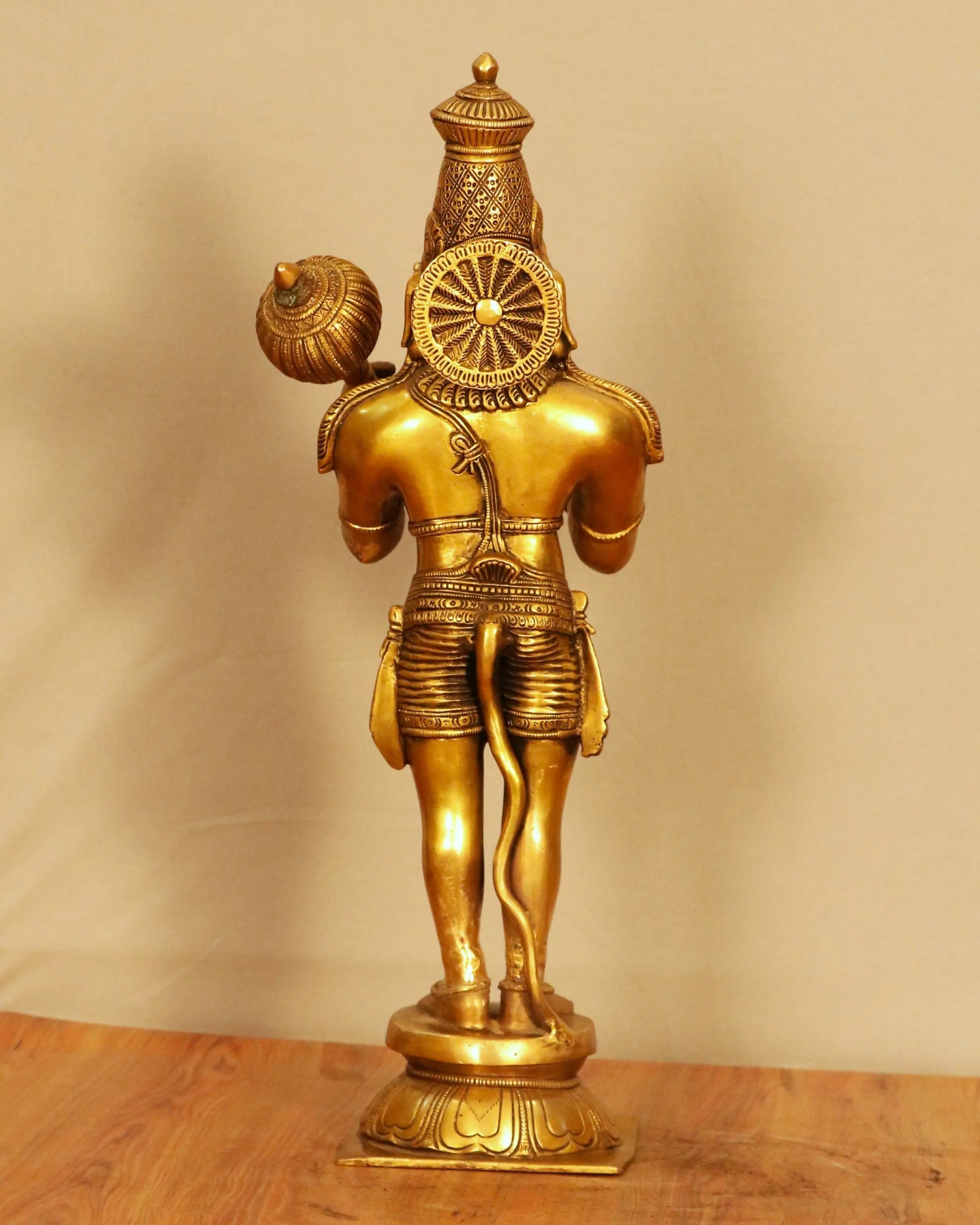 Brass Hanuman Standing Statue 21" craftsview