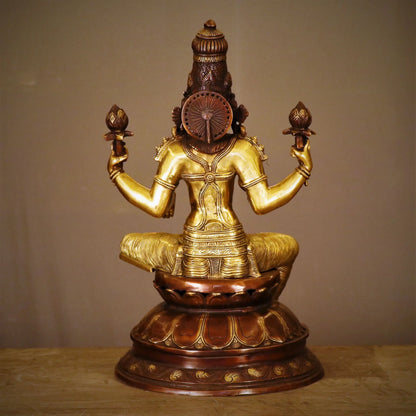 Brass Maa Lakshmi Statue 24" craftsview