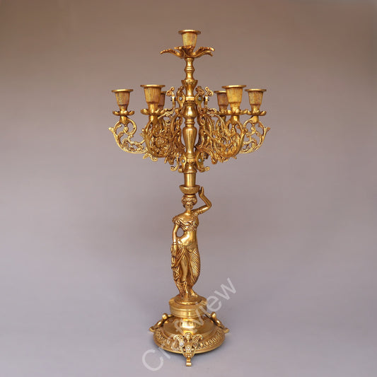 Brass Elegance Candle Stand