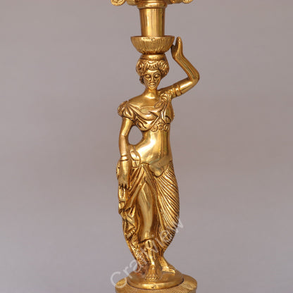 Brass Elegance Candle Stand